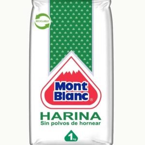 Harina Mont Blanc 1 Kg, sin polvo de hornear.